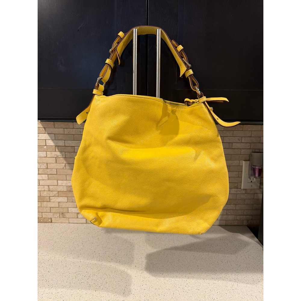 Dooney Bourke Dillen Leather Hobo Bag Yellow - Picture 6 of 9